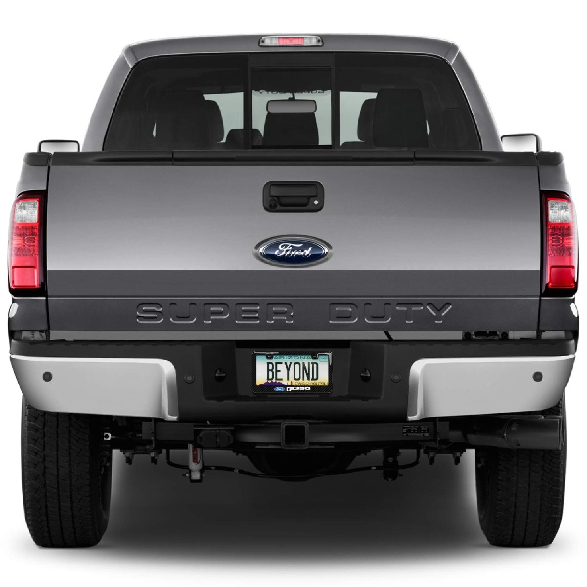 Ford F-350 License Plate Frame Black Real 3k Carbon Fiber Finish Abs Plastic 12 In X 6 Universal Fit For Car Suv Truck