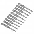 Uxcell 10 Pcs Magnetic T10 Star 5 Point Screwdriver Bits 1 4 Inch Hex Shank 2-inch Length S2 Security Screw Driver Kit Tools