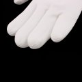 Uxcell 5 Pair 13 Needles Nylon Labor Protection Anti-static Non-slip Gloves Gray White