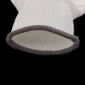 Uxcell 5 Pair 13 Needles Nylon Labor Protection Anti-static Non-slip Gloves Gray White