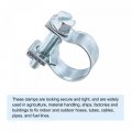 Uxcell 11-13mm Mini Fuel Injection Hose Clamp Zinc Plated Steel Line 20pcs