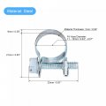 Uxcell 11-13mm Mini Fuel Injection Hose Clamp Zinc Plated Steel Line 20pcs