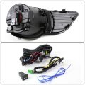 Pair Of Driving Bumper Fog Light Include Bezel Covers Wiring Switch Compatible With Toyota Sienna 11-17 Smoked Lens