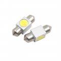 Uxcell 10pcs 31mm White Cob Led Festoon Dome Map Light Car Roof Lamp Interior