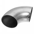 1pcs Od 3 Inch 90 Degree Mandrel Bend Elbow S04 Stainless Steel Tube Exhaust Pipe For Car Modified System 3 Piping Silver Tone 