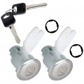 Door Lock Cylinders Pair Set With 2 Keys Replacement For 1992-1995 Ford F150 F250 F350 Pickup F15d-42-221 Dl74060 