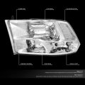 Compatible With Dodge Ram Chrome Clear Corner Quad Headlight Dual Row Led 3rd Brake Light 4th Gen Ds Dj D2