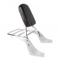 Newsmarts Motorcycle Backrest Sissy Bar W Cushion Pad And Luggage Rack For Honda Shadow Sabre 1100 Ace Vt1100