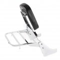 Newsmarts Motorcycle Backrest Sissy Bar W Cushion Pad And Luggage Rack For Honda Shadow Sabre 1100 Ace Vt1100