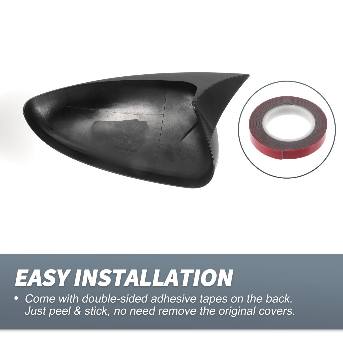 Pair Car Rear View Driver Passenger Side Mirror Cover Cap Overlay Gloss Black For Chevrolet Cruze J300 2009-2015 Guard Covers