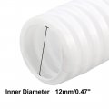 Uxcell 9 M 12 X 15 8 Mm Pp Flexible Corrugated Conduit Tube For Garden Office White