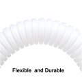 Uxcell 9 M 12 X 15 8 Mm Pp Flexible Corrugated Conduit Tube For Garden Office White