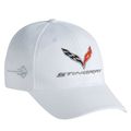 C7 Corvette Stingray Chino Baseball Hat Made In The Usa White 
