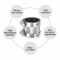 Uxcell Flexible Pipe Coupling 43mm Connector With Stainless Steel Hose Clamps Repair Clamp For Plastic And Metal Pipes