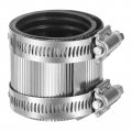 Uxcell Flexible Pipe Coupling 43mm Connector With Stainless Steel Hose Clamps Repair Clamp For Plastic And Metal Pipes