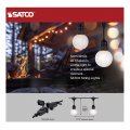 Satco S8034 Led Indoor Outdoor String Lights Black G25 Bulbs 24 Feet Pack Of 1