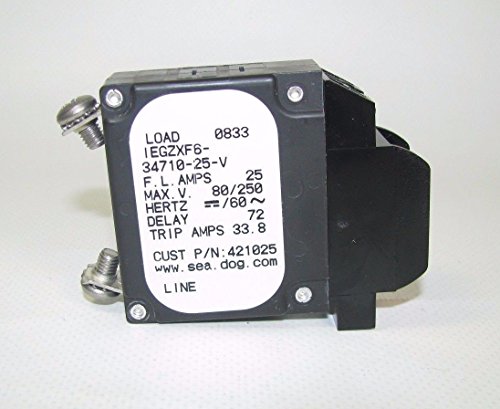421025 Sea-dog Line 25 Amp Magnetic Ac Dc Rocker Circuit Breaker Single Pole