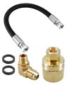 18 In Forklift Lpg Propane Gas Hose With Female Tank Connector 3 8 To 1 4 Adapter Reinforced Rubber High Pressure Conduit For 