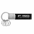Ipick Image Made For Ford F-150 Lightning Genuine Black Leather Strap Loop Key Chain