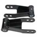 Black 2 Drop Rear Lowering Shackles Kit Adjustable Shackle Parts Iron Compatible With C10 1973-1987 2pcs