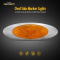 Partsam 10pcs 6-5 8 Amber 4led Side Marker Clearance Lights With Bullet Plug Truck Panelite Turn Signal Compatible Peterbilt