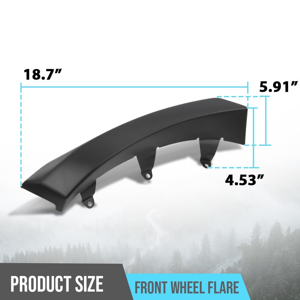 Front Driver Side Wheel Opening Flare Extension Molding For Dodge Ram 4500 5500 2019-2025 Black