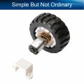 Bettomshin Mini Gear Motor Dc 6v 300rpm Miniature With Fixed Frame Coupling Nut Plastic Wheel For Diy Toys Science