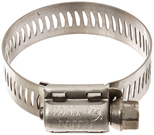NOSLP 9440 2-1/16 to 3 Diameter Range Pack of 10 1/2 Band Width 2-1/16 to 3 Diameter Range 1/2 Band Width Worm-Drive Pack of 10 SAE Size 40 Breeze Liner Stainless Steel Hose Clamp 