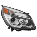 Hecasa Right Projector Headlight For 2016-2017 Chevy Chevrolet Equinox Headlamp W Amber Corner Signal Light Clear Lens Chrome 