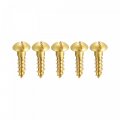 Uxcell Wood Screws M5 X 20mm Slotted Round Head Brass Self-tapping Screw 100 Pcs