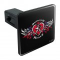 American Heart Flag Red White Blue Motorcycle Biker Tow Trailer Hitch Cover Plug Insert