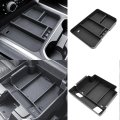 2pcs Center Console Organizer For 2024-2026 Chevy Silverado 2500hd 3500hd Accessories Armrest Storage Tray Full W Bucket Seats 