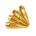 45mm Anodized Aluminum Valve Stem Caps Spiked Head Design Car Accessories Universal Fit For Most Vehicles Gold Pack Of 4