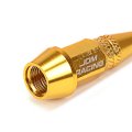 45mm Anodized Aluminum Valve Stem Caps Spiked Head Design Car Accessories Universal Fit For Most Vehicles Gold Pack Of 4