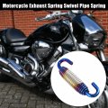 X Autohaux 2 Pcs Universal Motorcycles Exhaust Pipe Spring 58mm 28 Stainless Steel Hook Modified Accessory Silver Tone