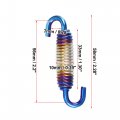 X Autohaux 2 Pcs Universal Motorcycles Exhaust Pipe Spring 58mm 28 Stainless Steel Hook Modified Accessory Silver Tone