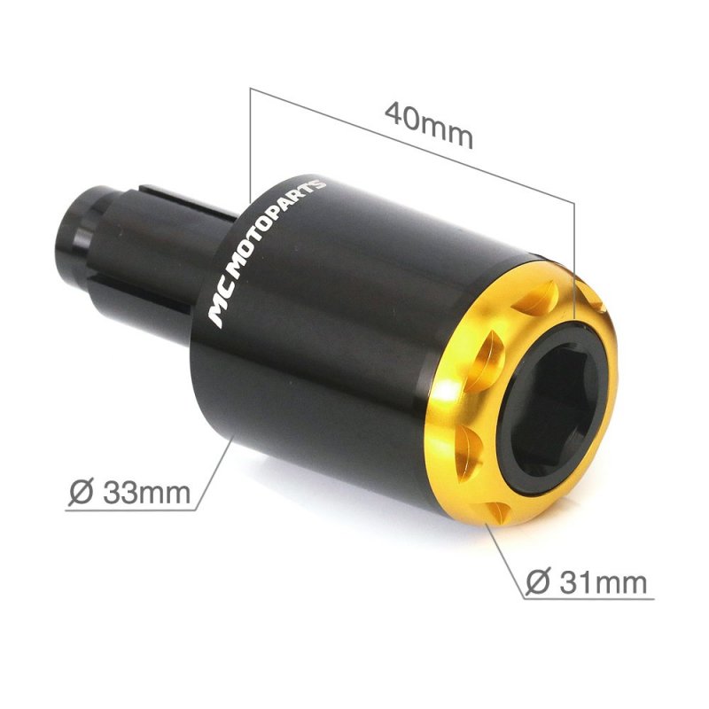 Mc Motoparts Mshine Cnc Bar Ends For Vfr 800 Vtec 2002-2012 03 04 05 06 07 08 09 10 11 Gold