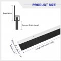 Uxcell 2pcs Door Brush Bottom Sweep H-shape Aluminum Alloy Base With 1 6-inch Nylon For Home Industrial 39-inch L X 2 W Silver