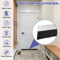 Uxcell 2pcs Door Brush Bottom Sweep H-shape Aluminum Alloy Base With 1 6-inch Nylon For Home Industrial 39-inch L X 2 W Silver