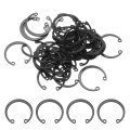 50pcs 1-3 32 28mm Internal Retaining Ring Circlip 65 Mn Spring Steel Snap Rings C-clips For Grooved Shafts Studs Black 