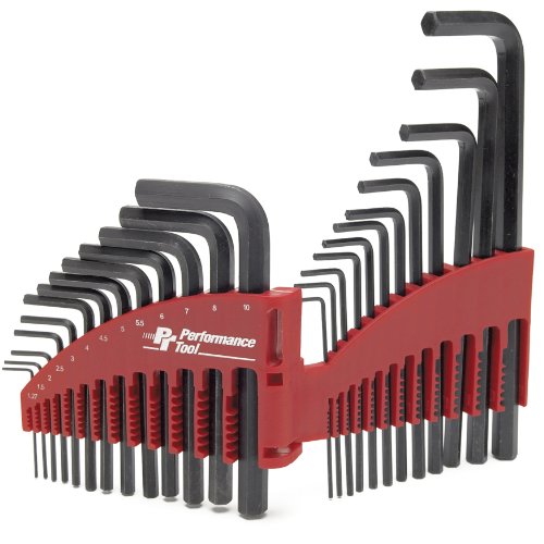 Performance Tool W80281 25pc Sae Met Hex Key Set Black