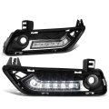 Compatible With Bmw F25 X3 Pair Of Front Bumper Fog Light Bezel Integrated Day Time Running Lights