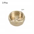 Uxcell 3 4-inch Brass Cap 3pcs G3 4 Female Pipe Fitting Hex Compression Stop Valve Connector