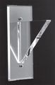 Mirror Back Solid Style No Lip Acrylic Shelf Support 8 In Pair 
