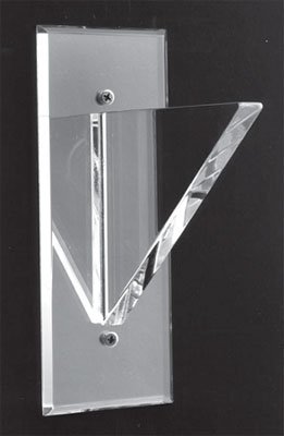Mirror Back Solid Style No Lip Acrylic Shelf Support 8 In Pair