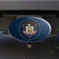 Rustic Utah State Flag Distressed Usa Oval Tow Trailer Hitch Cover Plug Insert