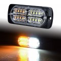 White Amber 20-led Flash Strobe Light Caution Emergency Beacon Warning Hazard Compatible With Car Pov Construction Tow Truck