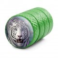 White Tiger And Cub Valve Stem Caps For Tire Rim Wheel Green Aluminum Schrader Type Air Covers 4 Pieces