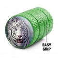 White Tiger And Cub Valve Stem Caps For Tire Rim Wheel Aluminum Green