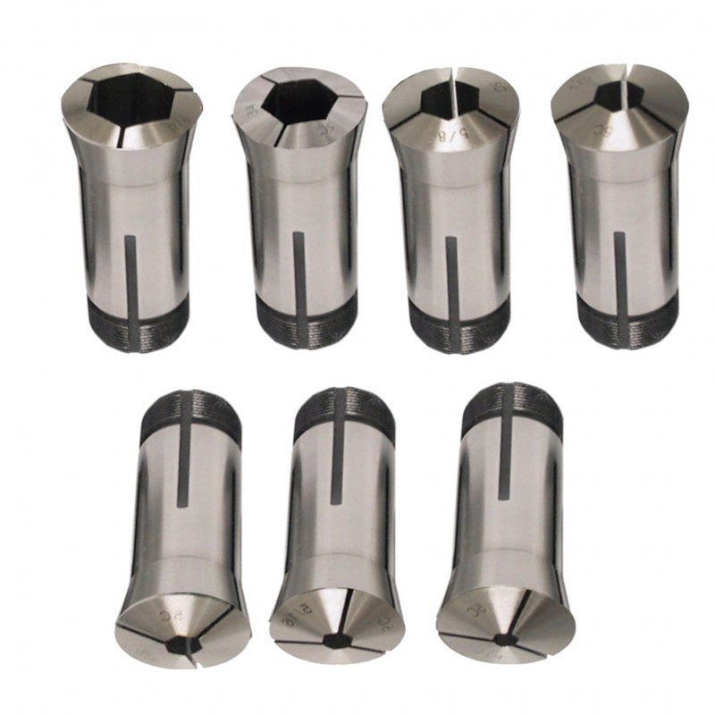 1 4-7 8 Inch 5c Hexagonal Hole Spring Collet For Cnc Engraving Machine And Milling Lathe Tool 7 Pcs